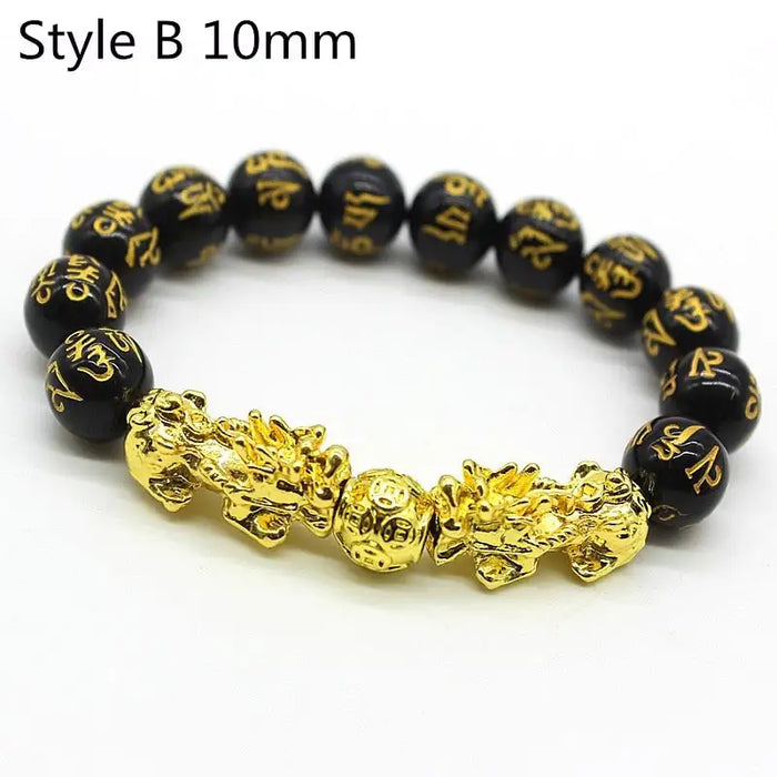 Feng Shui Wealth Bracelet: Black Beads - ShopSwiftly