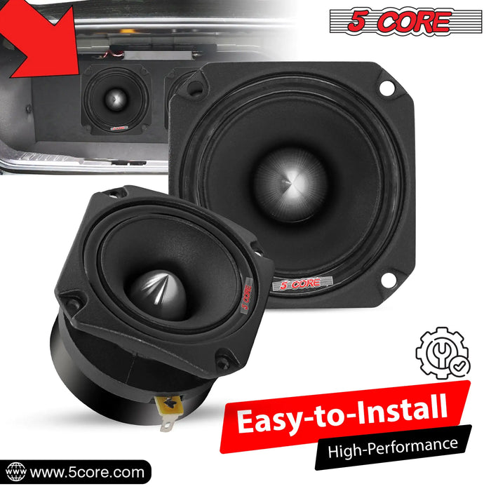 5Core Tweeters Speakers Car Audio Pair 600W Peak 3.5 Inch Super Bullet Tuiters Para Sonido Para Carro