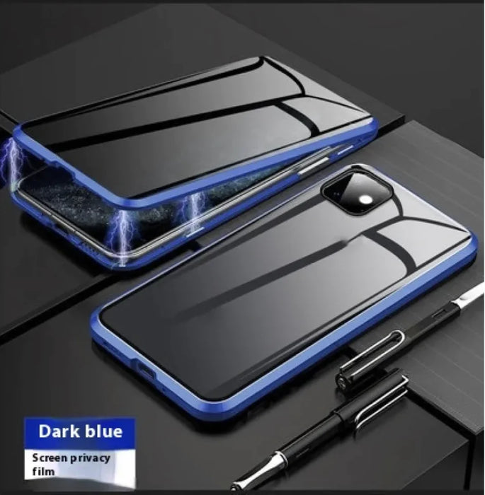 Magnetic Privacy Glass Phone Case with Anti-Peep Protection