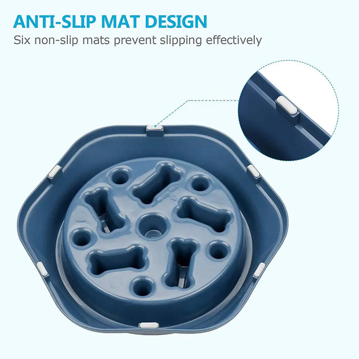 Slow Feeder Bone Design Pet Bowl - ShopSwiftly