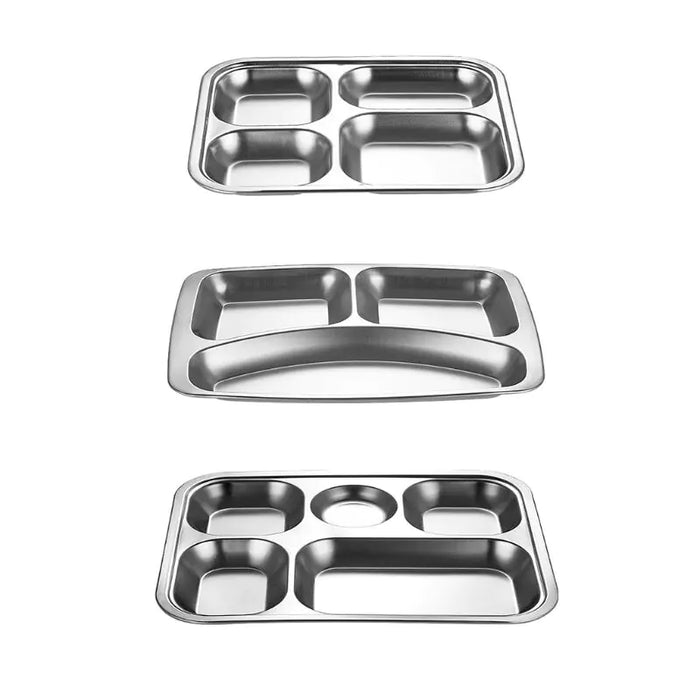 3/4/5 Sections Stainless Steel Food Plate