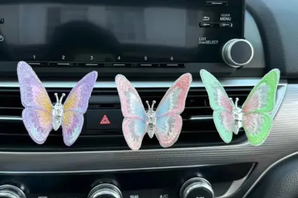 Moving Embroidery Butterfly Car Accessories