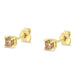 AGS Certified 14K Gold 4-Prong Set Princess-Cut Solitaire Diamond Push Back Stud Earrings (J-K Color, I1-I2 Clarity) - ShopSwiftly