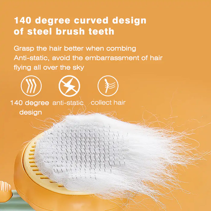 Pumpkin Pet Brush, Self Cleaning Slicker Brush - ShopSwiftly