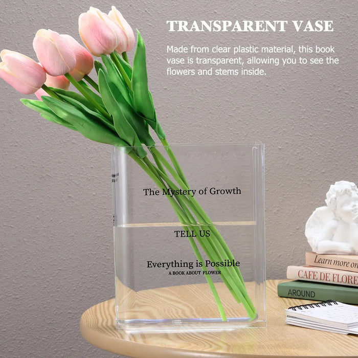 Transparent Book Vase - ShopSwiftly