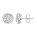 Sterling Silver 1 cttw Lab Grown Diamond Cluster Stud Earring (F-G Color, VS2-SI1 Clarity) - ShopSwiftly