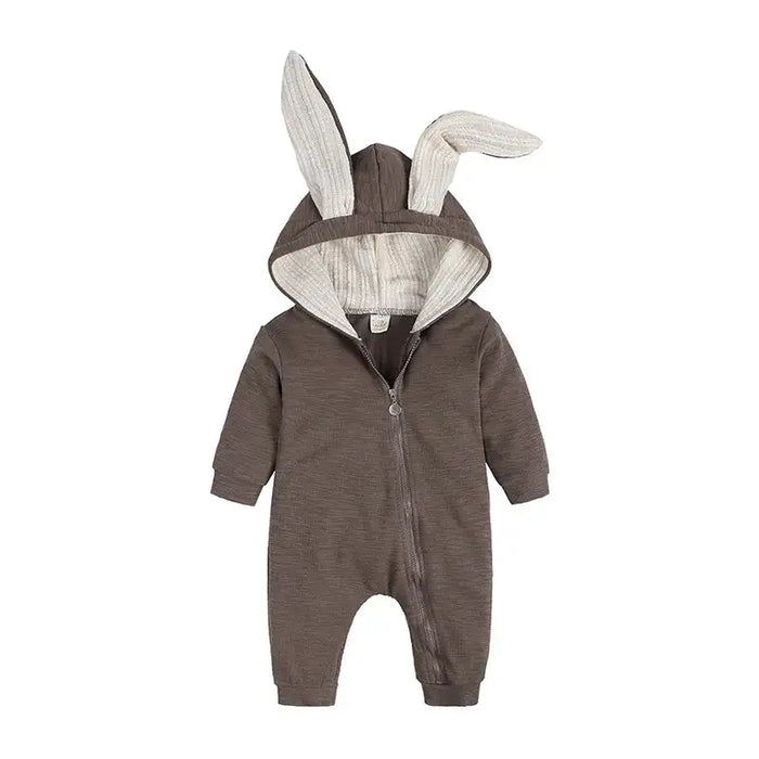 Rabbit Ear Hooded Baby Rompers - ShopSwiftly